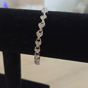 Elegant Silver Heart Bracelet